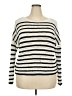 Nine West 100% Cotton Stripes Ivory Pullover Sweater Size XXL - photo 1