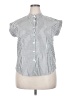 Assorted Brands Stripes White Short Sleeve Blouse Size XXL - photo 1