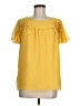 Max Studio Solid Yellow Short Sleeve T-Shirt Size M - photo 1
