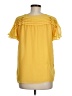 Max Studio Solid Yellow Short Sleeve T-Shirt Size M - photo 2