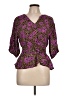 Aligne 100% Viscose Purple 3/4 Sleeve Blouse Size UK 14 / US 10 - photo 1