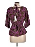 Aligne 100% Viscose Purple 3/4 Sleeve Blouse Size UK 14 / US 10 - photo 2