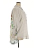 Soft Surroundings 100% Cotton Tan 3/4 Sleeve Button-Down Shirt Size 2X (estimated) - photo 4