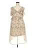 Xhilaration 100% Polyester Floral Tan Cocktail Dress Size XXL - photo 2