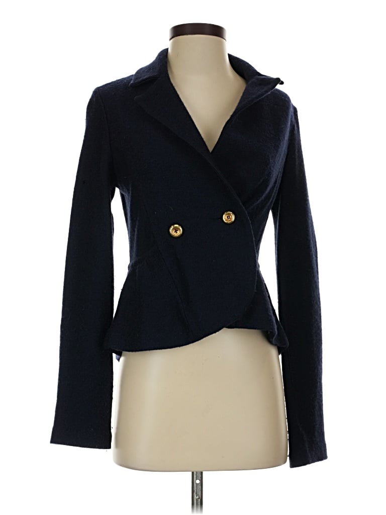 Pre-owned Bcbgmaxazria Wool Cardigan Sweater In Blue
