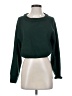 Unbranded 100% Acrylic Solid Green Pullover Sweater Size S - photo 1