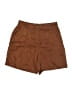 Ann Taylor LOFT 100% Lyocell Solid Brown Cargo Shorts Size 4 - photo 1