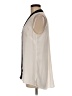 Cache 100% Polyester Ivory Sleeveless Blouse Size M - photo 5