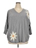 Aaeda Gray Pullover Sweater Size 2X - photo 1