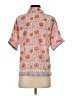 Maison d' Amelie 100% Polyester Paisley Orange Short Sleeve Blouse Size XS - photo 2