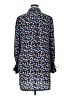 Tory Burch 100% Silk Print Blue Long Sleeve Blouse Size 14 - photo 2