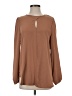 Elie Tahari 100% Polyester Brown Long Sleeve Blouse Size S (estimated) - photo 1