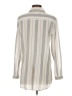 TWO by Vince Camuto Stripes Silver Long Sleeve Button-Down Shirt Size S - photo 2