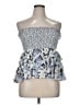 LoveShackFancy Blue Sleeveless Silk Top Size XL - photo 1