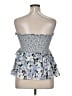 LoveShackFancy Blue Sleeveless Silk Top Size XL - photo 2