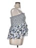 LoveShackFancy Blue Sleeveless Silk Top Size XL - photo 4