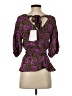 Aligne 100% Viscose Purple 3/4 Sleeve Blouse Size UK 8 / US 4 - photo 2