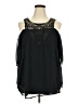 Eyeshadow 100% Polyester Black Sleeveless Blouse Size 3X - photo 1