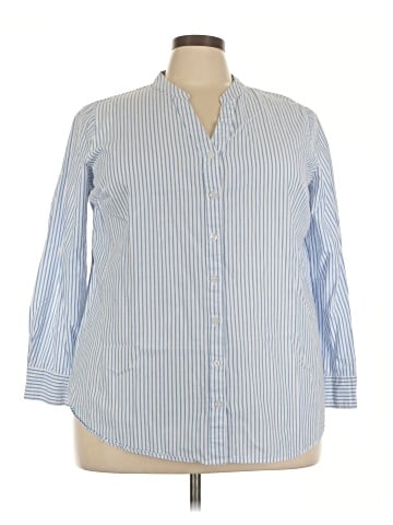 Woman Within Long Sleeve Button-Down Shirt (view 1)