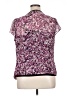 East5th 100% Polyester Purple Short Sleeve Blouse Size XL - photo 2