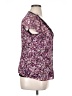 East5th 100% Polyester Purple Short Sleeve Blouse Size XL - photo 4