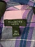 Talbots Plaid Purple 3/4 Sleeve Button-Down Shirt Size 2X Petite - photo 7