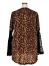 Lucky & Blessed Animal Print Brown Long Sleeve Blouse Size 2X - photo 2