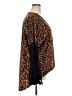 Lucky & Blessed Animal Print Brown Long Sleeve Blouse Size 2X - photo 4