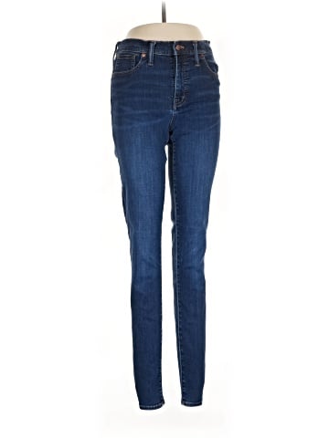 Madewell Taller 9" Mid-Rise Skinny Jeans in Larkspur Wash: TENCEL&trade; Denim Edition (view 1)