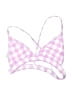 Assorted Brands Checkered-gingham Pink White Swimsuit Top Size S - photo 1