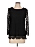 Adrianna Papell 100% Elastane Black 3/4 Sleeve Top Size L - photo 1
