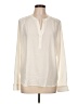 J.Crew Factory Store 100% Polyester Ivory Long Sleeve Blouse Size L - photo 1