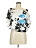 a.n.a. A New Approach 100% Polyester Silver Blue Short Sleeve Blouse Size M - photo 1