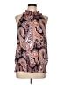 Essentials 100% Polyester Paisley Black Sleeveless Blouse Size L - photo 1