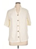 Unbranded 100% Polyester Ivory Short Sleeve Blouse Size 0X - photo 1