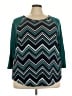 Signature Studio Chevron-herringbone Teal 3/4 Sleeve T-Shirt Size 3X - photo 1