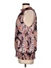Essentials 100% Polyester Paisley Black Sleeveless Blouse Size L - photo 5