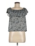 H&M 100% Polyester Blue Short Sleeve Top Size M - photo 1