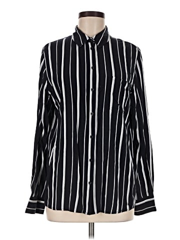 Cosmic Blue Love Long Sleeve Button-Down Shirt (view 1)