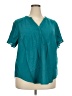 Torrid Teal Short Sleeve Blouse Size 2X Plus (2) - photo 1