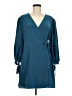 Topshop 100% Polyester Solid Teal Cocktail Dress Size 8 - photo 1