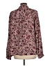 Gap 100% Polyester Paisley Burgundy Long Sleeve Blouse Size L - photo 2