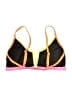 Popvil Color Block Black Swimsuit Top Size L - photo 2