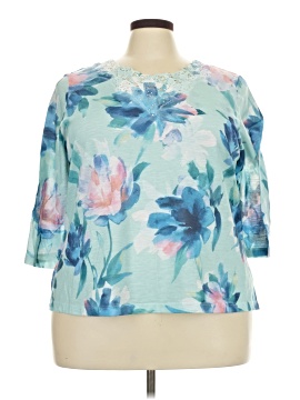 Alfred Dunner 3/4 Sleeve T Shirt