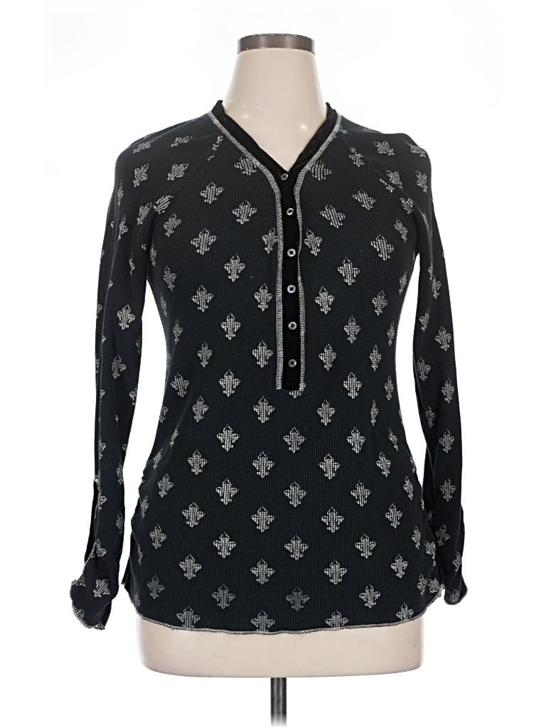 Pre-owned Assorted Brands Long Sleeve Blouse In Black