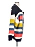 Ott Color Block Blue Wool Cardigan Size S - photo 4