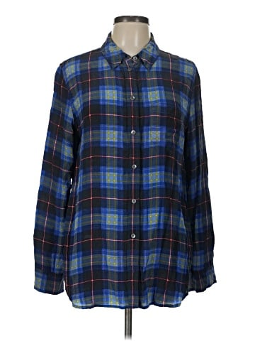 Equipment Long Sleeve Silk Top (view 1)