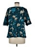 Ann Taylor 100% Polyester Teal 3/4 Sleeve Blouse Size M - photo 2
