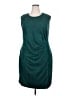 Spense Solid Teal Casual Dress Size 18 - photo 1