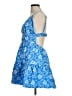 Shein 100% Polyester Paisley Blue Cocktail Dress Size 8 - 10 - photo 5